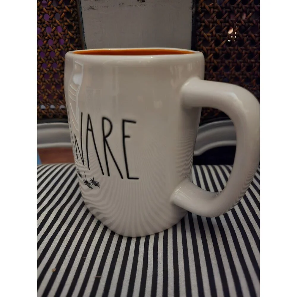 NWT Rae Dunn Halloween Beware Spider Icon Coffee Mug